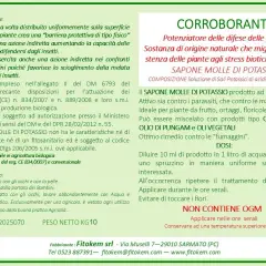Sapone molle di potassio, ideale per le piante, con dosi per l'uso. Migliora la resistenza agli stress biotici e abiotici.