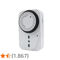 Timer extrastar con istruzioni chiare per programmare accensione e spegnimento. Facile da usare.
