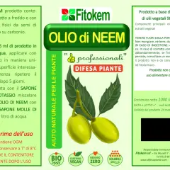 Olio di neem per la difesa naturale delle piante. Prodotto biologico, vegano, a residuo zero, solubile. Ideale per l'agricoltura.