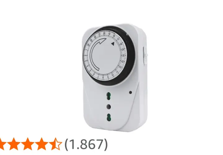 Timer extrastar con istruzioni chiare per programmare accensione e spegnimento. Facile da usare.