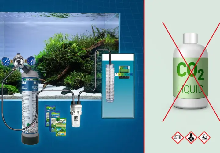 Sistema di fertilizzazione CO2 per acquario con bombola JBL, diffusore e misuratore pH. Evitare l'uso di CO2 LIQUID.