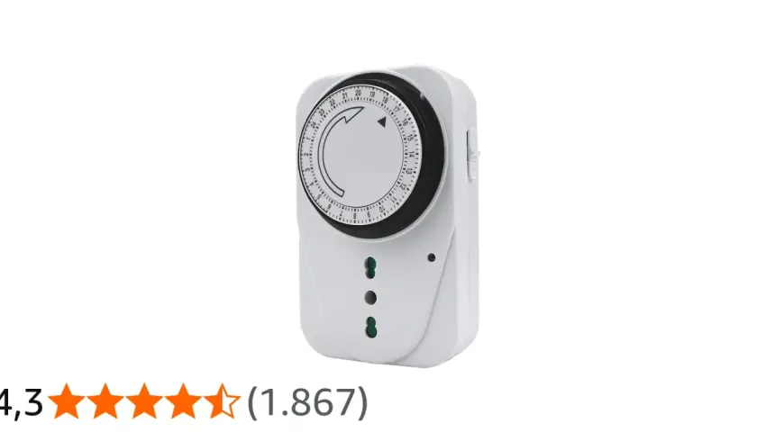 Timer extrastar con istruzioni chiare per programmare accensione e spegnimento. Facile da usare.